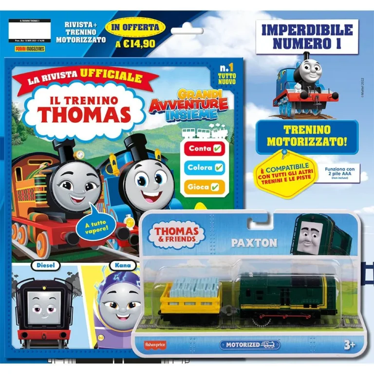 Panini Magazines: “Il Trenino Thomas – La rivista ufficiale”, arriva oggi in edicola la rivista dedicata alle avventure del celebre trenino. In regalo, una locomativa motorizzata